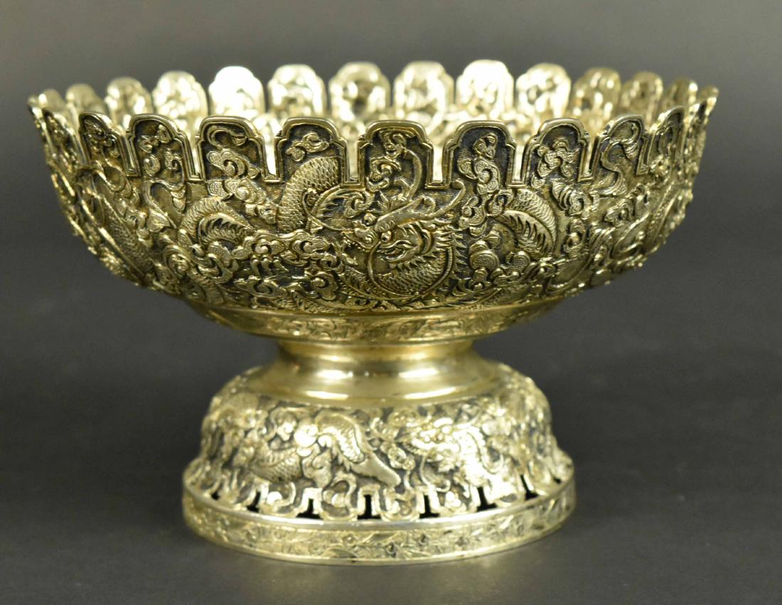 Chinese Export Silver Footed Bowl (1 of 5)