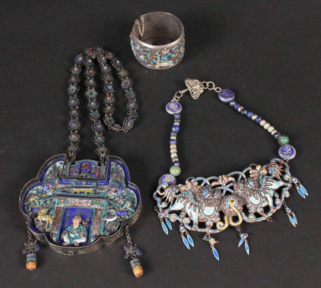 Group of Chinese & Japanese Silver & Enamel (1 of 7)