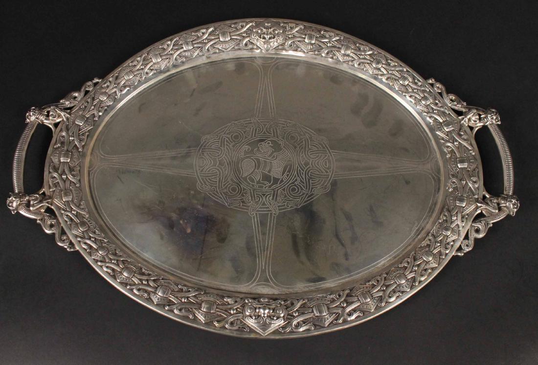 Moller Norwegian Silver Double Handled Oval Tray (1 of 5)