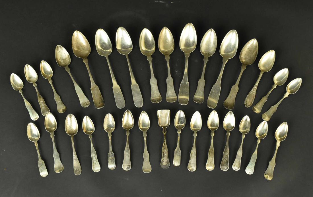 Nine Coin Silver Place Spoons (1 of 4)