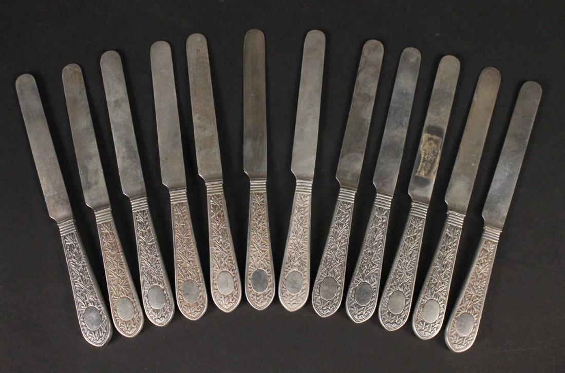 Set of Twelve Chinese Export Silver Knives (1 of 5)