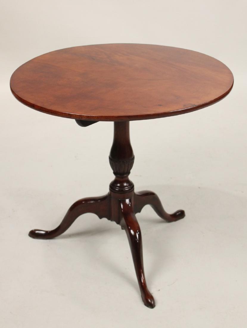 China-Trade Padouk Wood Cantonese Tripod Table: C. 1760. 27-1/4"h x 29-1/2"dia.