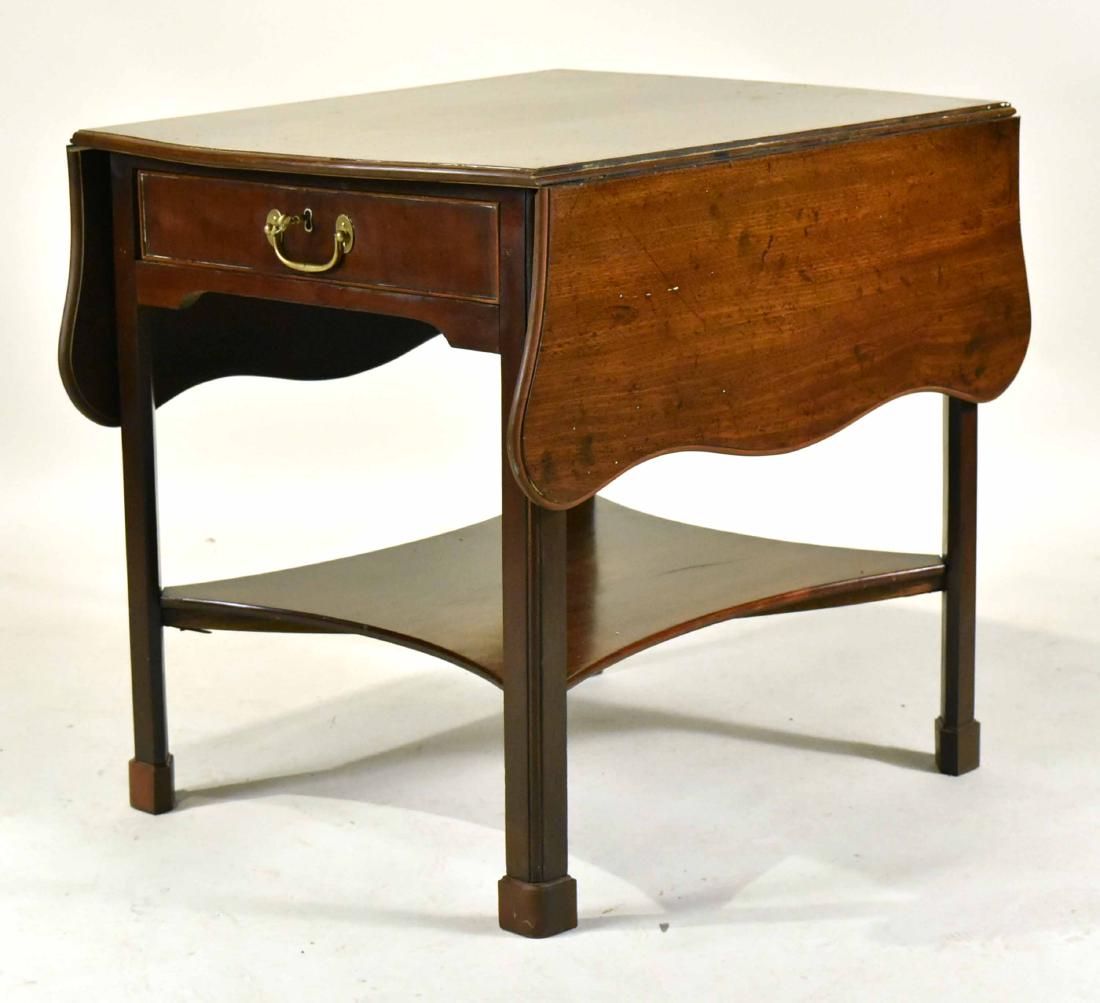 Chippendale Mahogany Serpentine Pembroke Table (1 of 6)