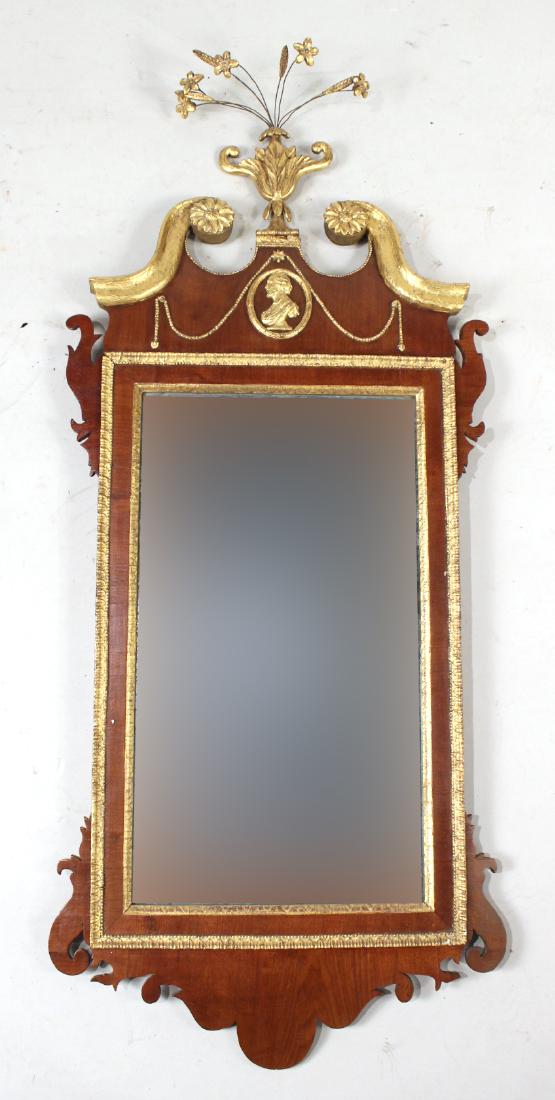 Chippendale Parcel-Gilt Mahogany Pier Mirror (1 of 5)