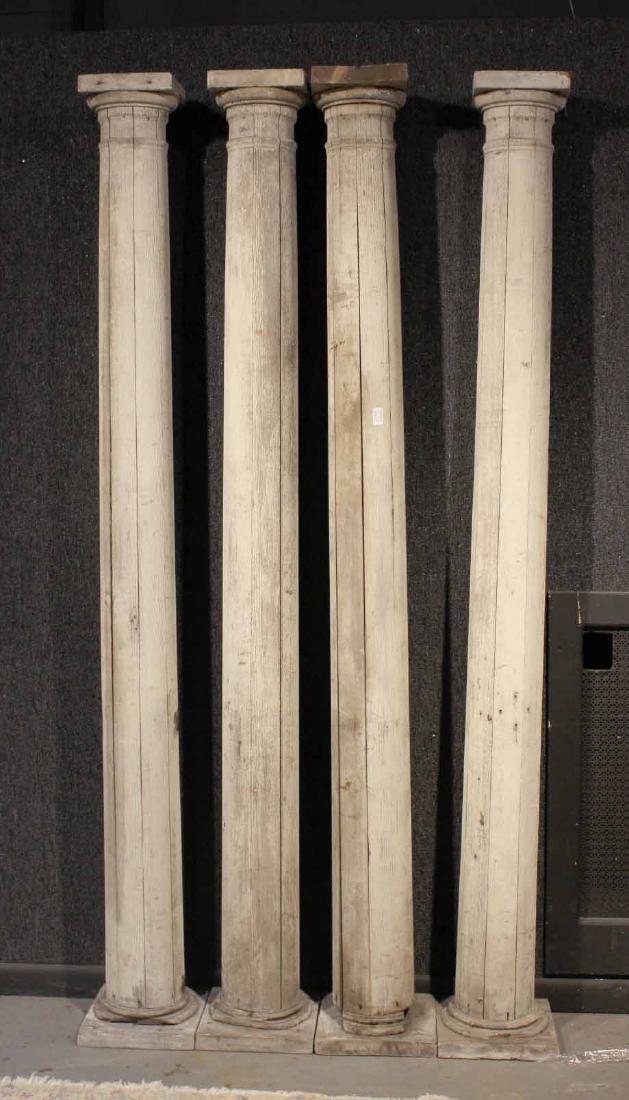 Four White-Painted Wood Columns (1 of 8)