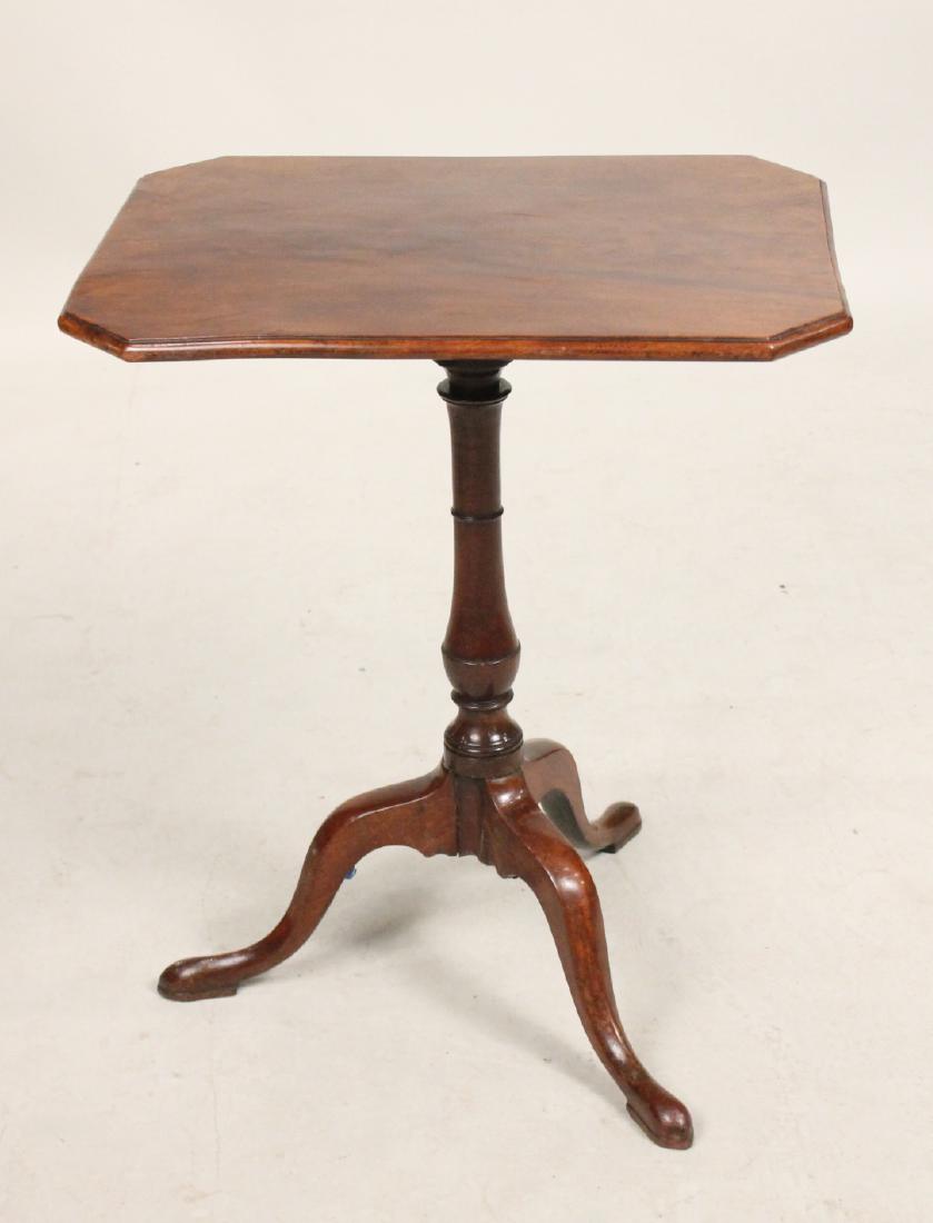 George III Mahogany Candlestand: English, c. 1770. 30"h x 24"w x 18"d Repairs to one leg.