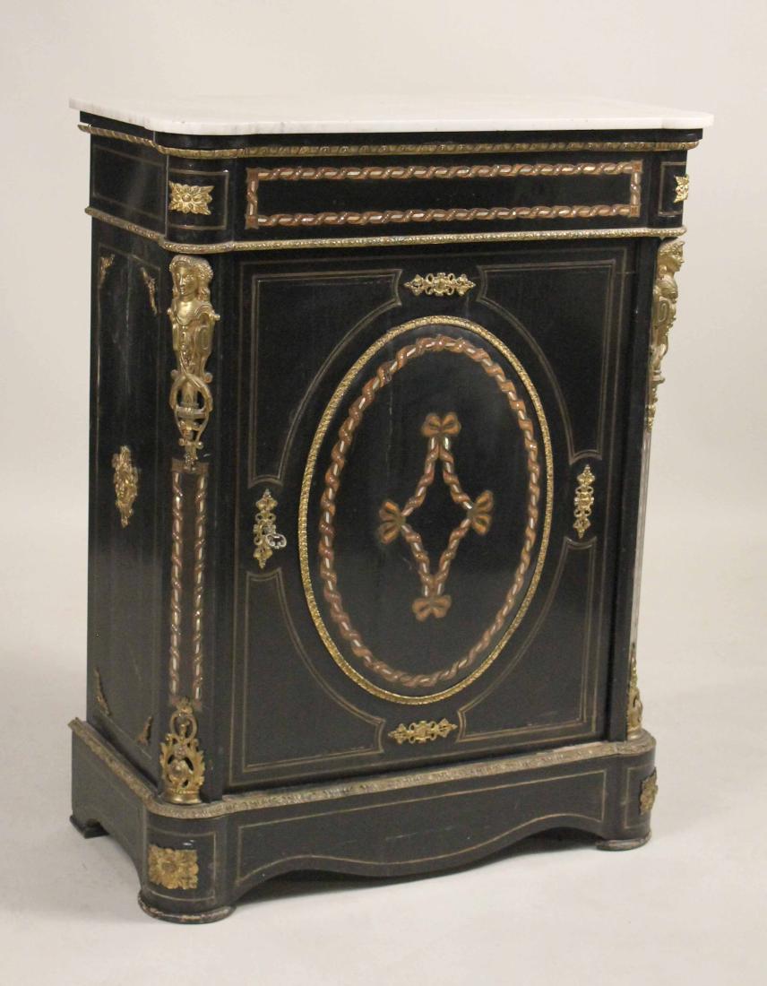 Napoleon III Style Ormolu and Ebonized Cabinet (1 of 11)