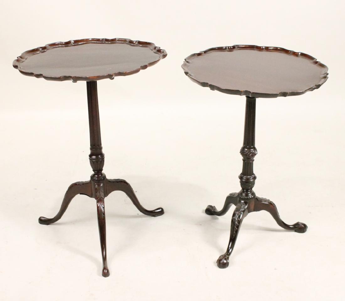 Two Similar Mahogany Piecrust Tilt Top Tea Table (1 of 5)