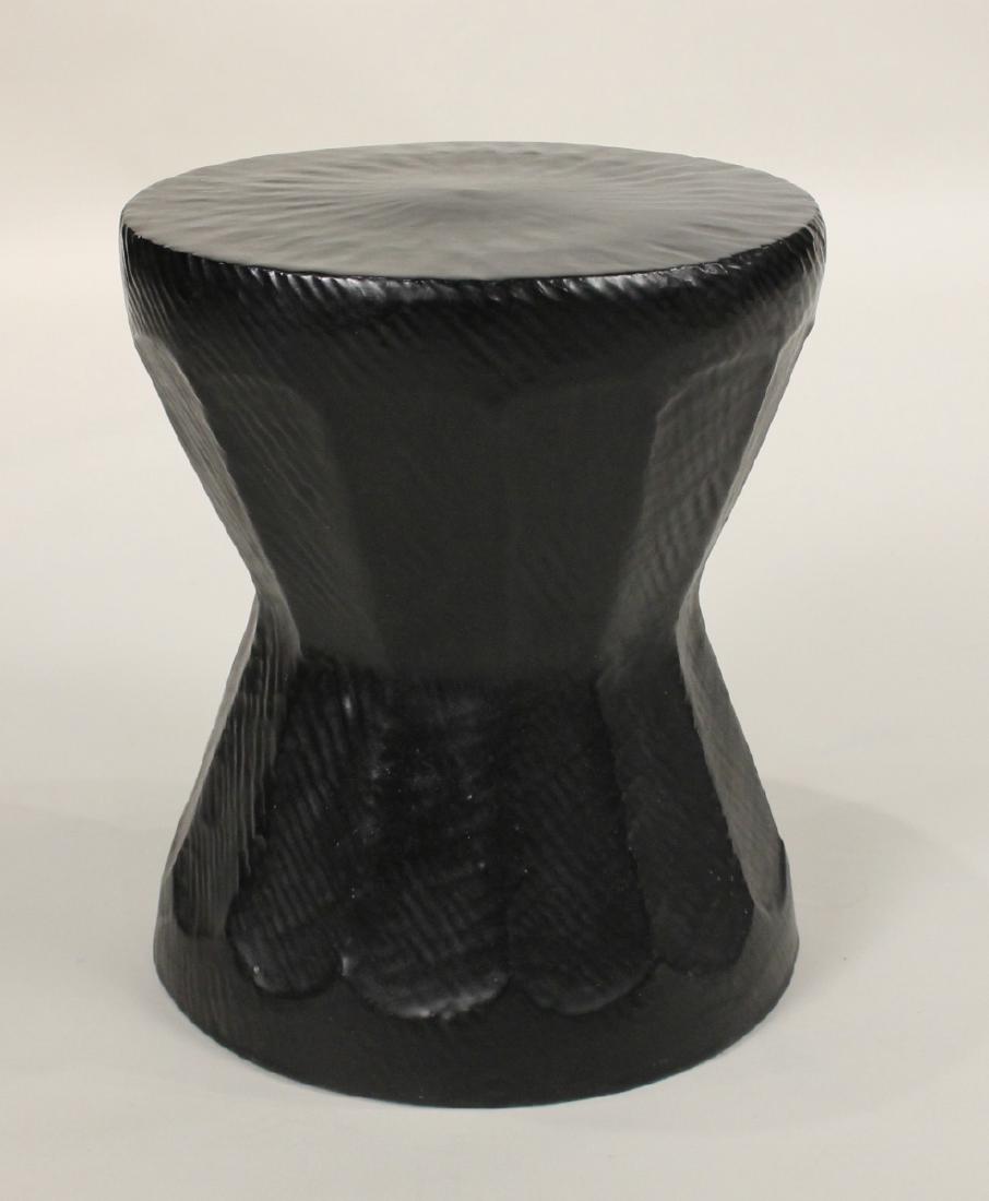 Black Glazed Ceramic Garden Seat (1 of 5)