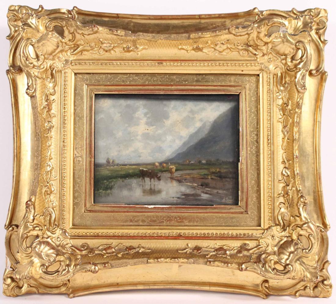 Oil on Board Cows in a Stream Karl Neppel (1 of 7)