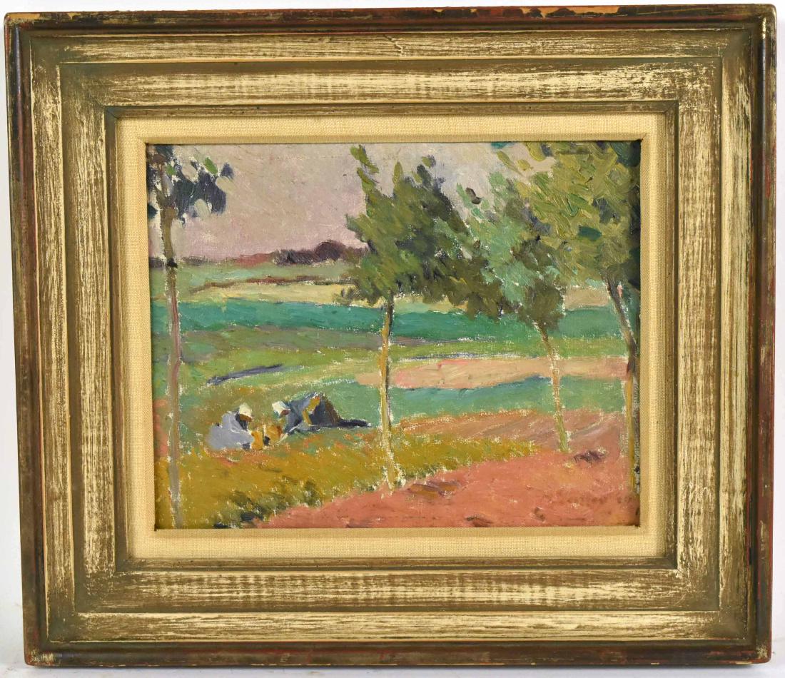 Oil on Board, Pastoral Scene, Bernard Gussow (1 of 5)