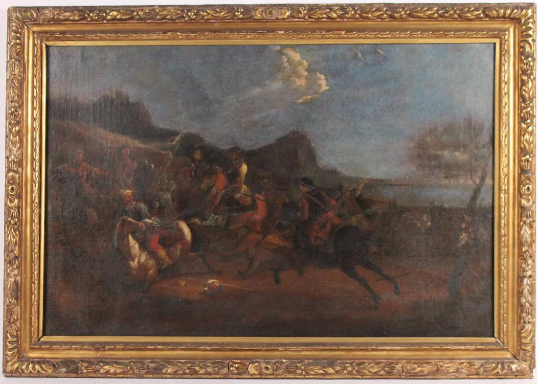 Oil on Canvas Persian Battle Scene (1 of 9)
