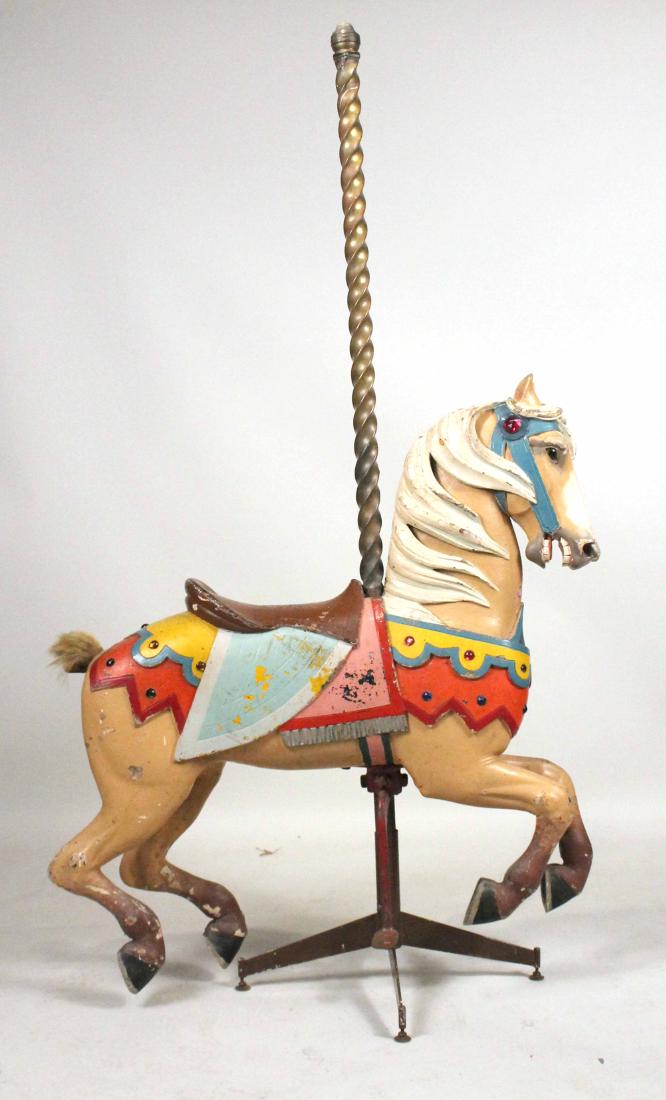 Marcus Charles Illions Carved Carousel Horse (1 of 8)