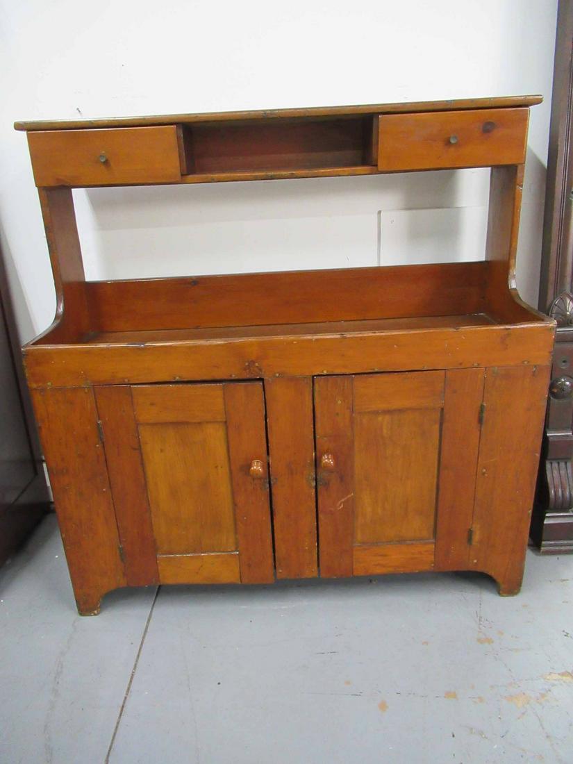 Antique Pine Dry Sink: Antique Pine Dry Sink. Used condition, wear, replaced drawers, 49 1/2" tall x 18" deep x 48" long