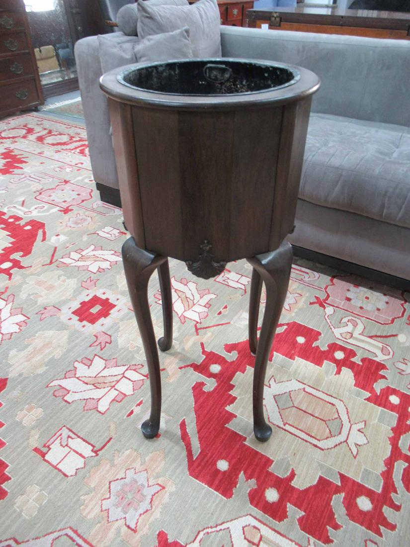 Plant Stand, Formerly G1 Style Cooler: Plant Stand, Formerly G1 Style Cooler. Used condition, Minor surface wear. 31"h x approx 14" dia