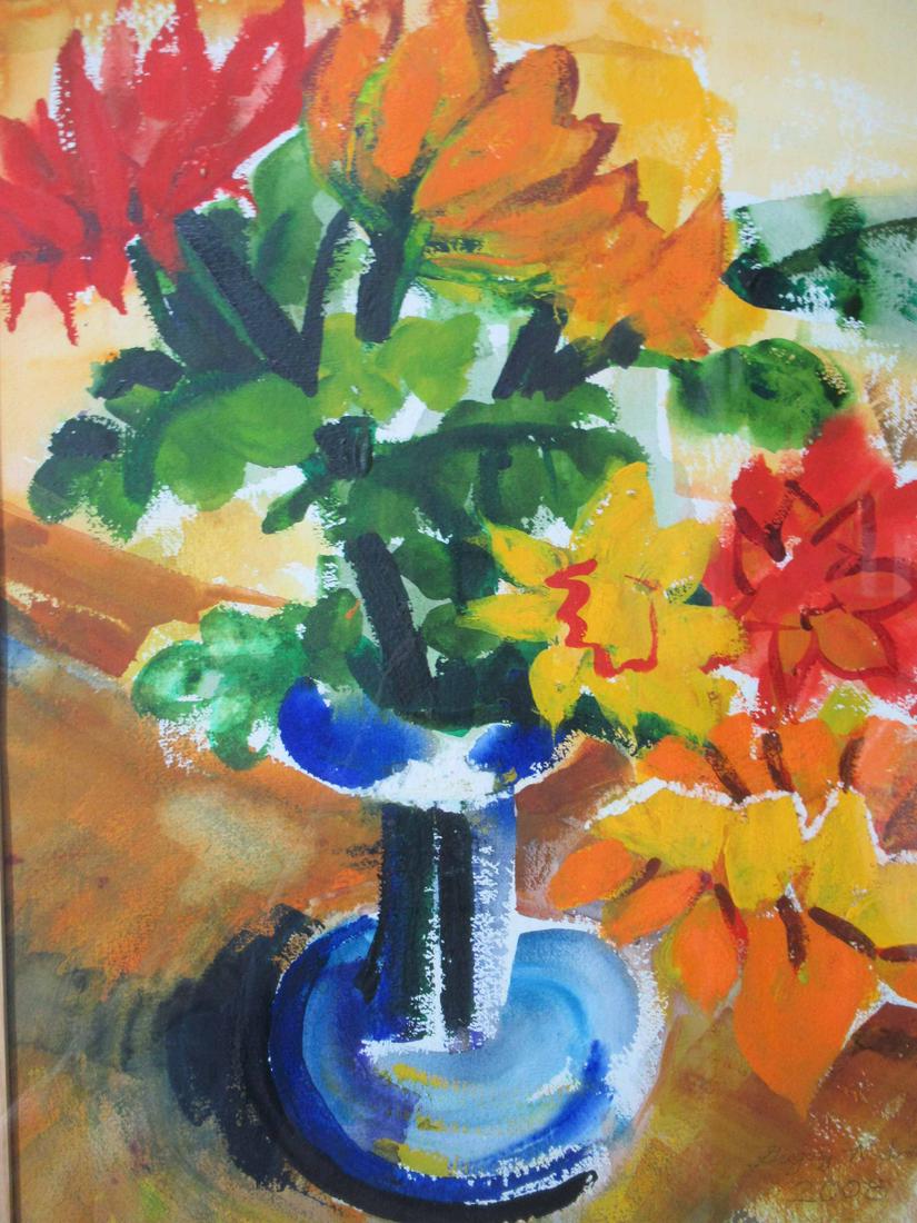 Watercolor on Paper Fall Colors: Watercolor on Paper Fall Colors by Gregory Smith Signed lower right 2008, Used condition, paint scrape, , framed size 41" x 31"