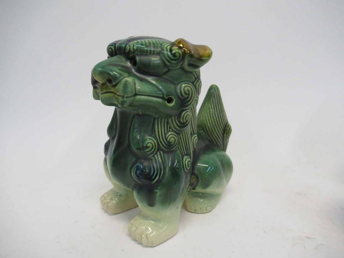 Group of Assorted Oriental Table Articles: Group of Assorted Oriental Table Articles. Including plates, vases and Foo Dogs. Used condition, minor chips.