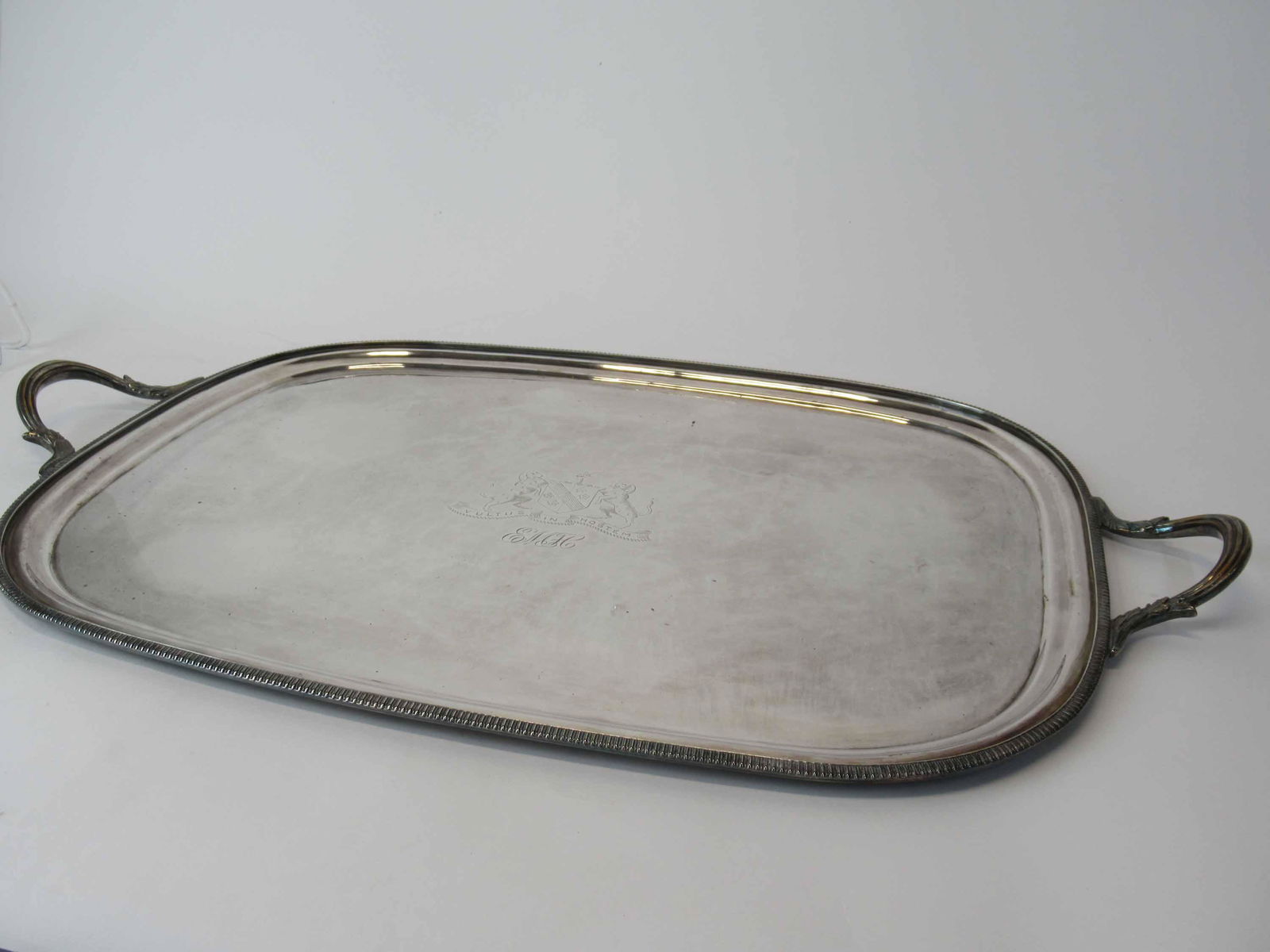 Large English Silver Plated Serving Tray (1 of 7)