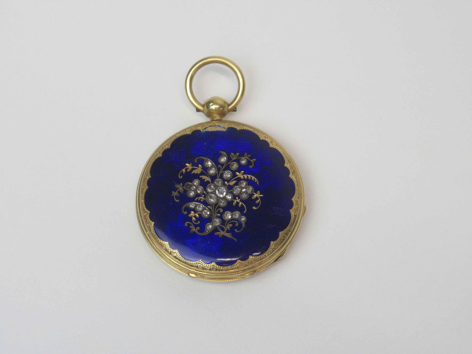 Bautte & Co Blue Enamel Decorated Pocket Watch (1 of 6)