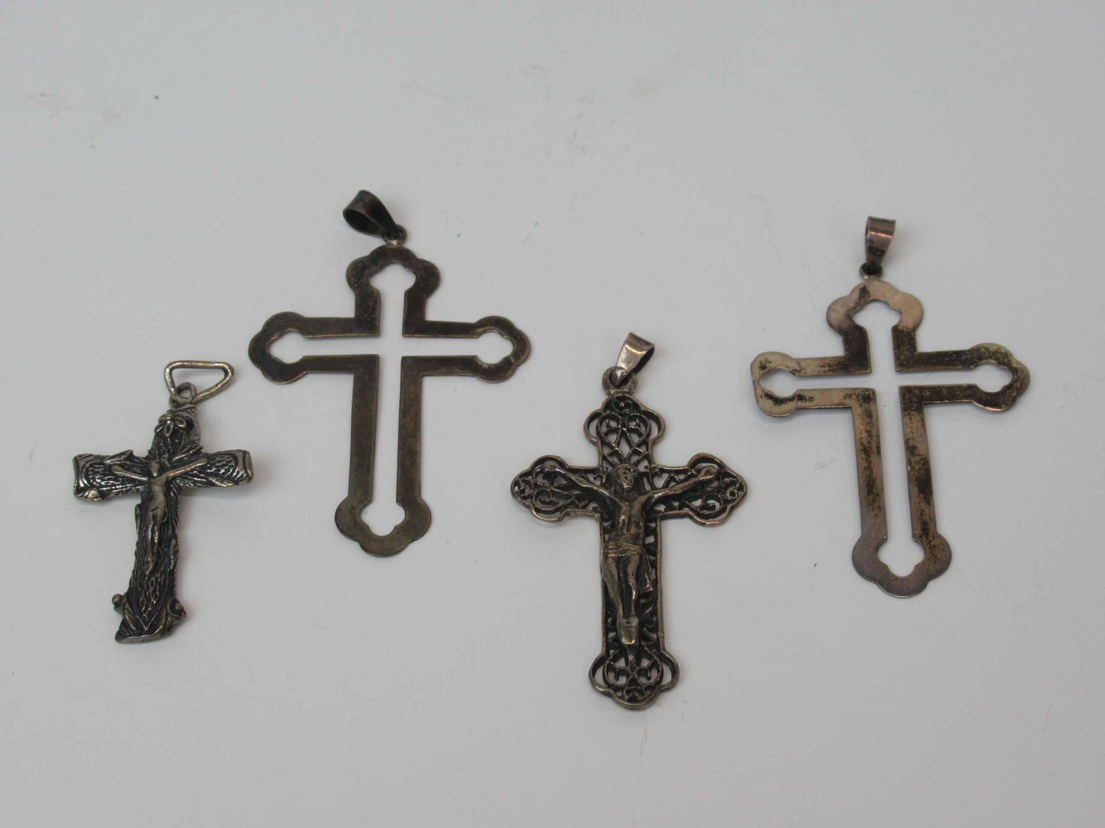 Four Sterling Silver Cross Pendants (1 of 3)