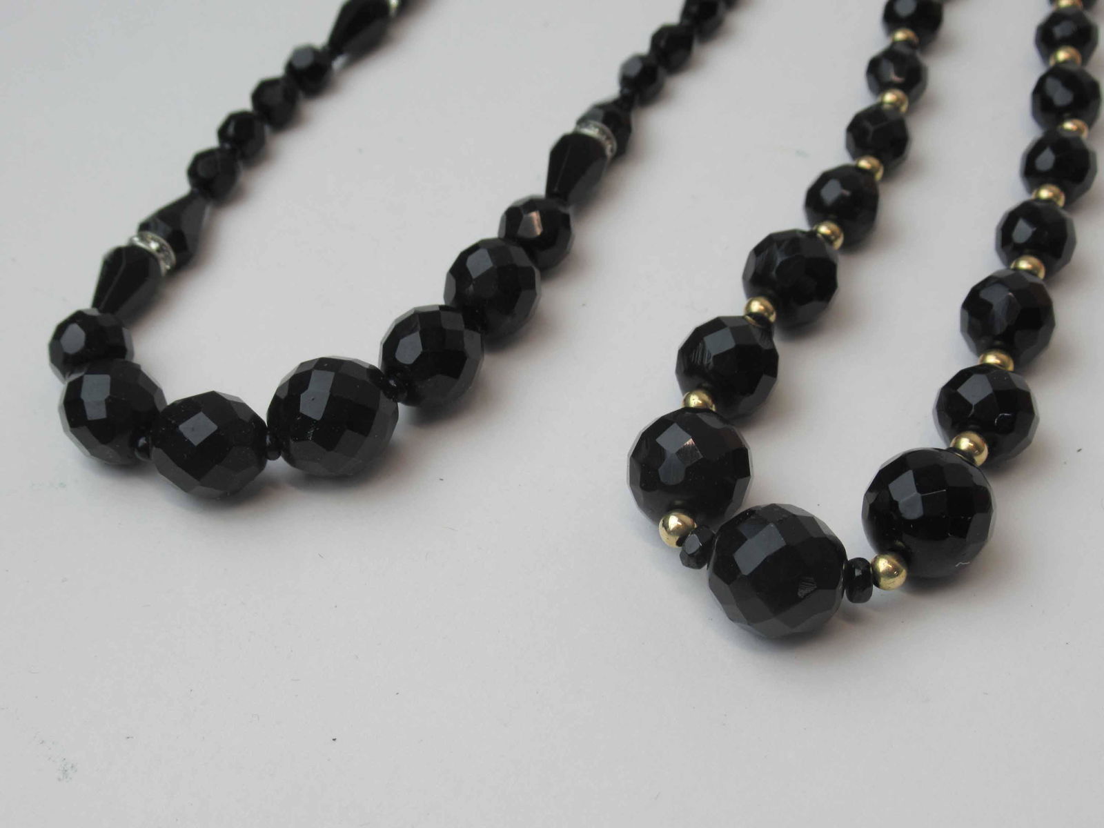 Two Jet Black Beaded Necklaces (1 of 4)