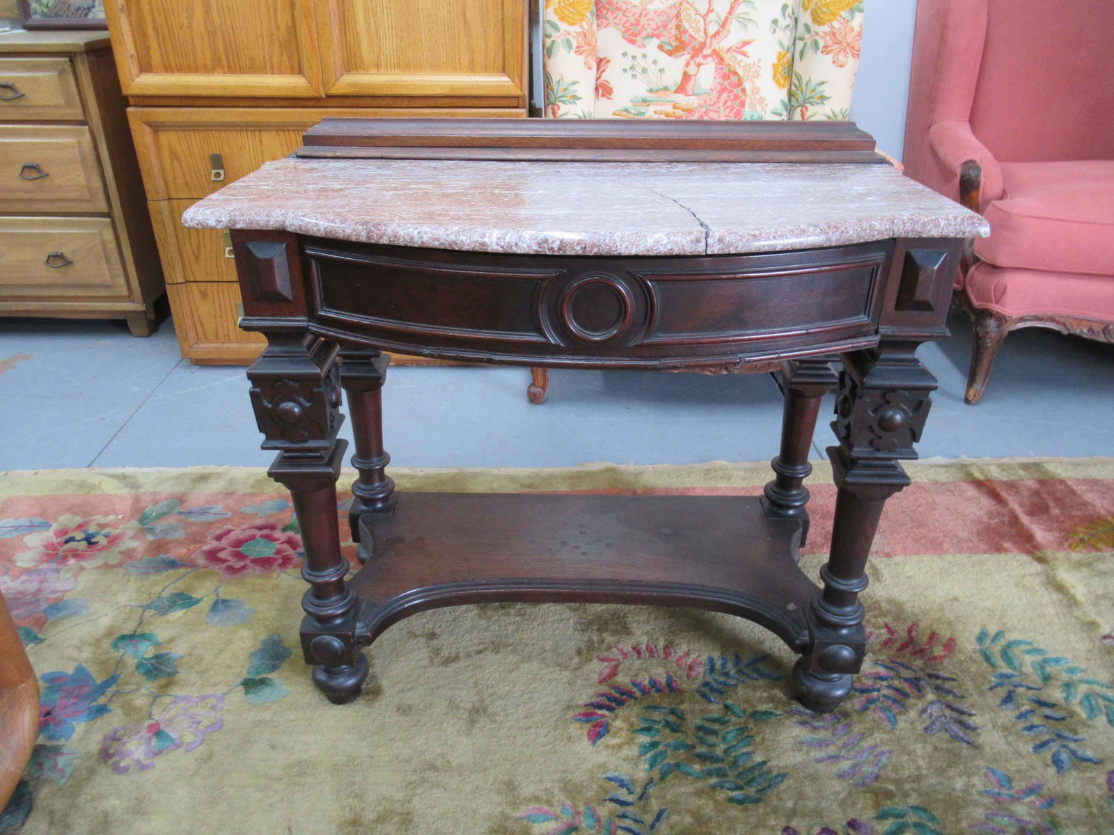 Victorian Marble Mahogany Top Wash Stand (1 of 3)