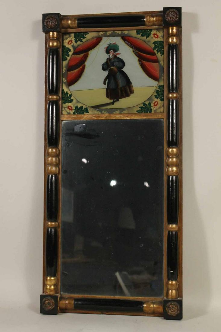 Eglomise Pier Mirror of Young Maiden (1 of 4)