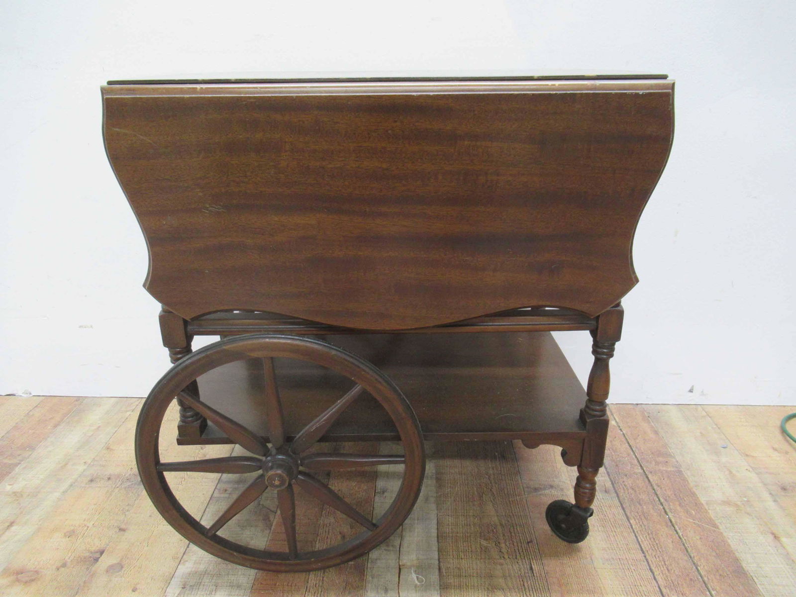 Mahogany Drop Leaf Tea Cart (1 of 5)