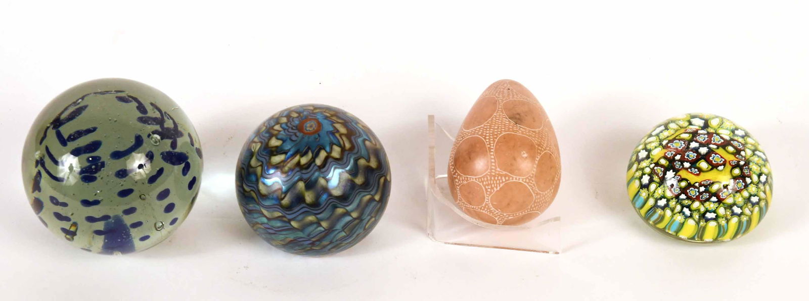 Three Art Glass Paperweights (1 of 9)
