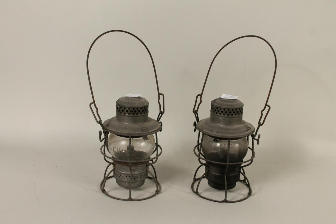 Two Tin and Glass Fluid Lanterns (1 of 4)