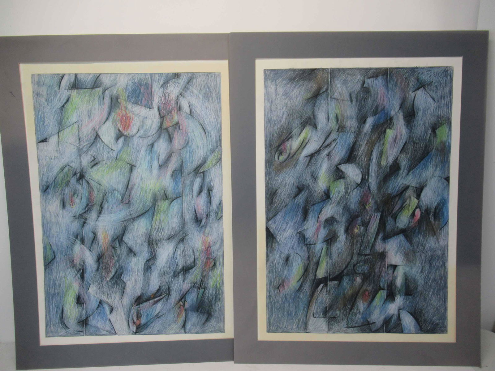 Two Abstract Pastel on Paper (1 of 6)