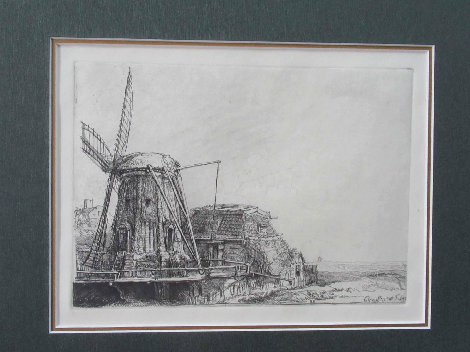 After Rembrandt Etching of Windmill (1 of 4)
