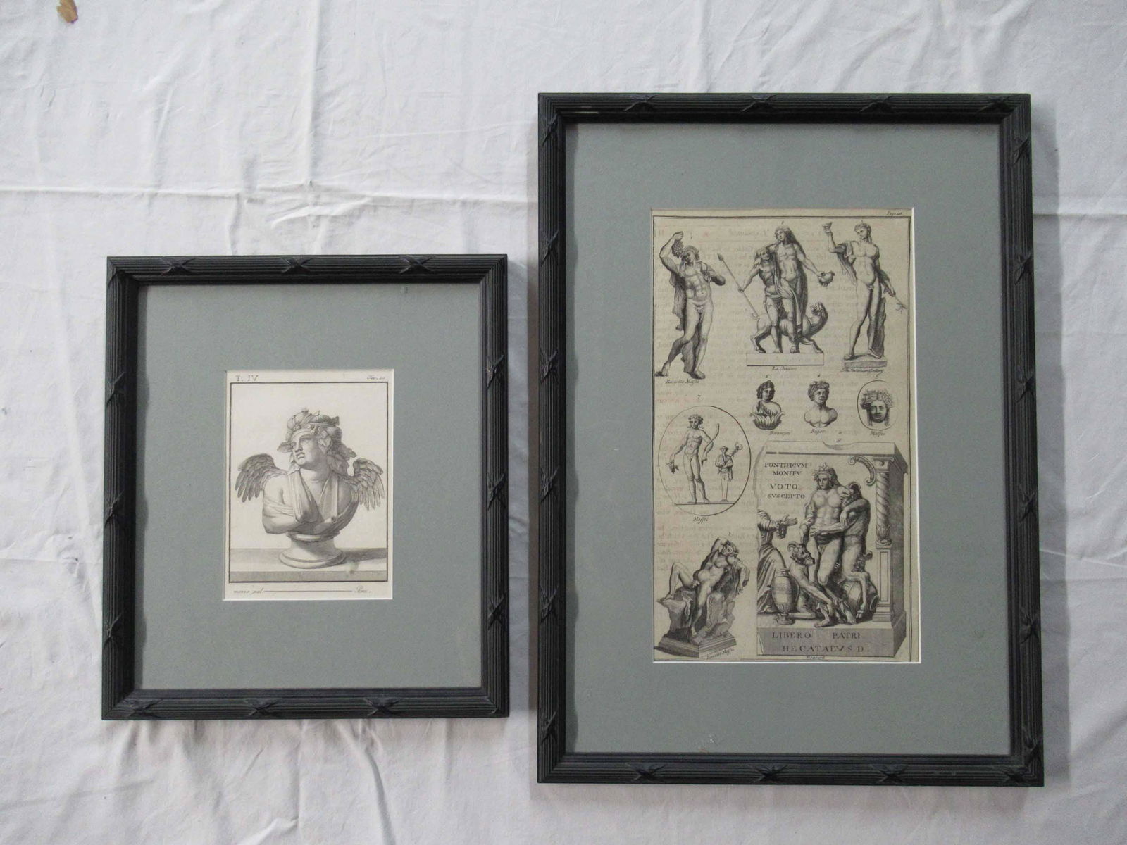 Two Mezzotints on paper of Classical Sculptures. (1 of 7)