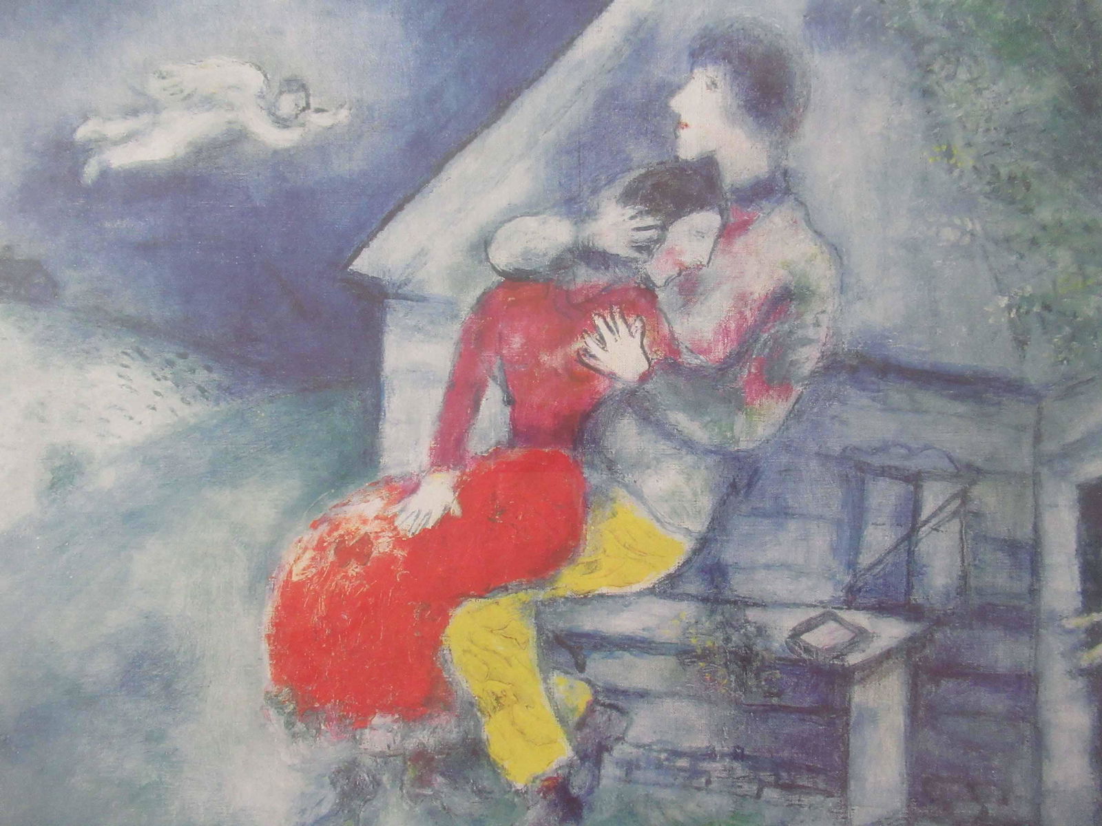 Framed Chagall Poster of Two Lovers (1 of 3)