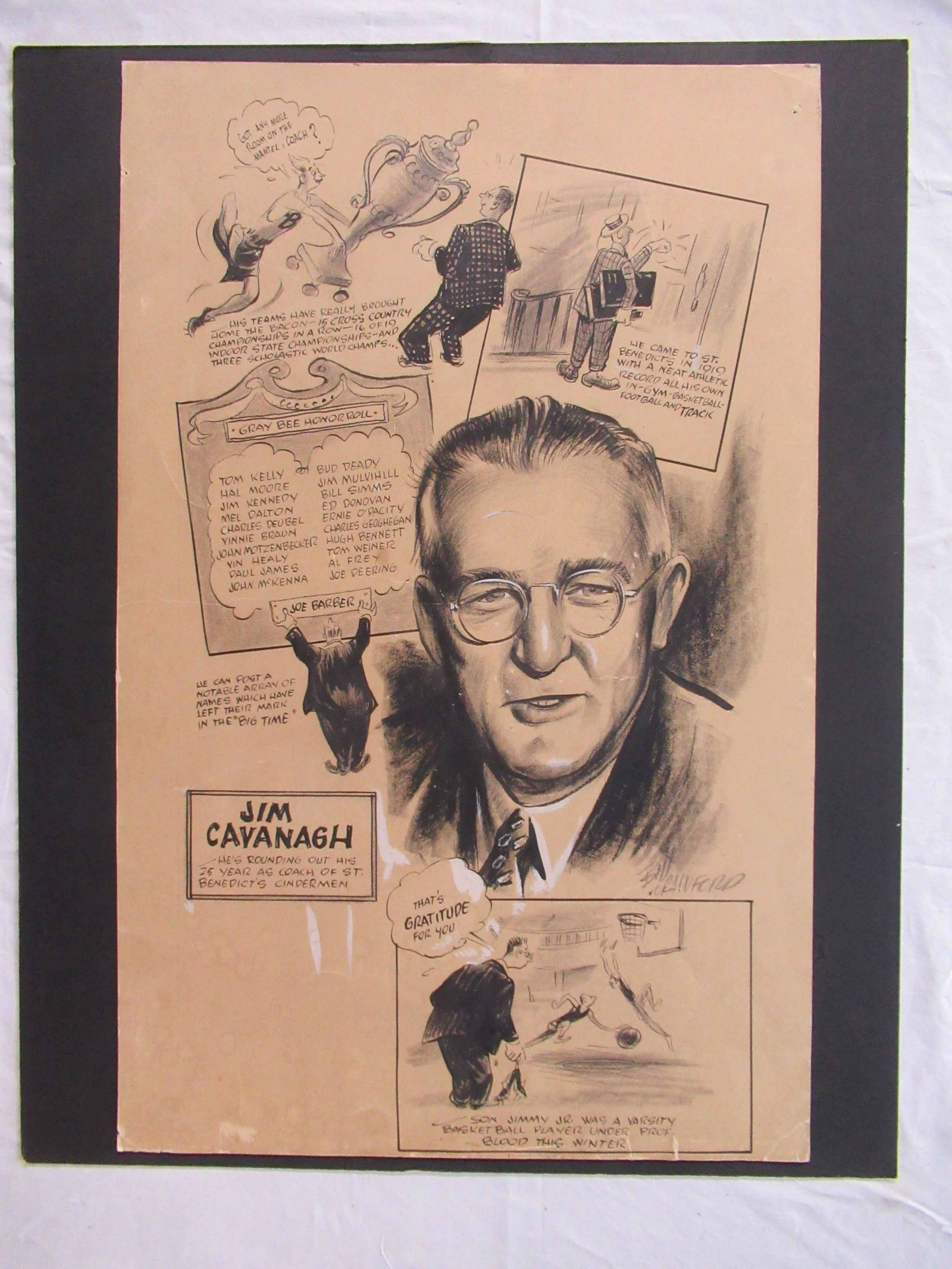 Bill Crawford Caricature for St Benedict's Coach (1 of 8)