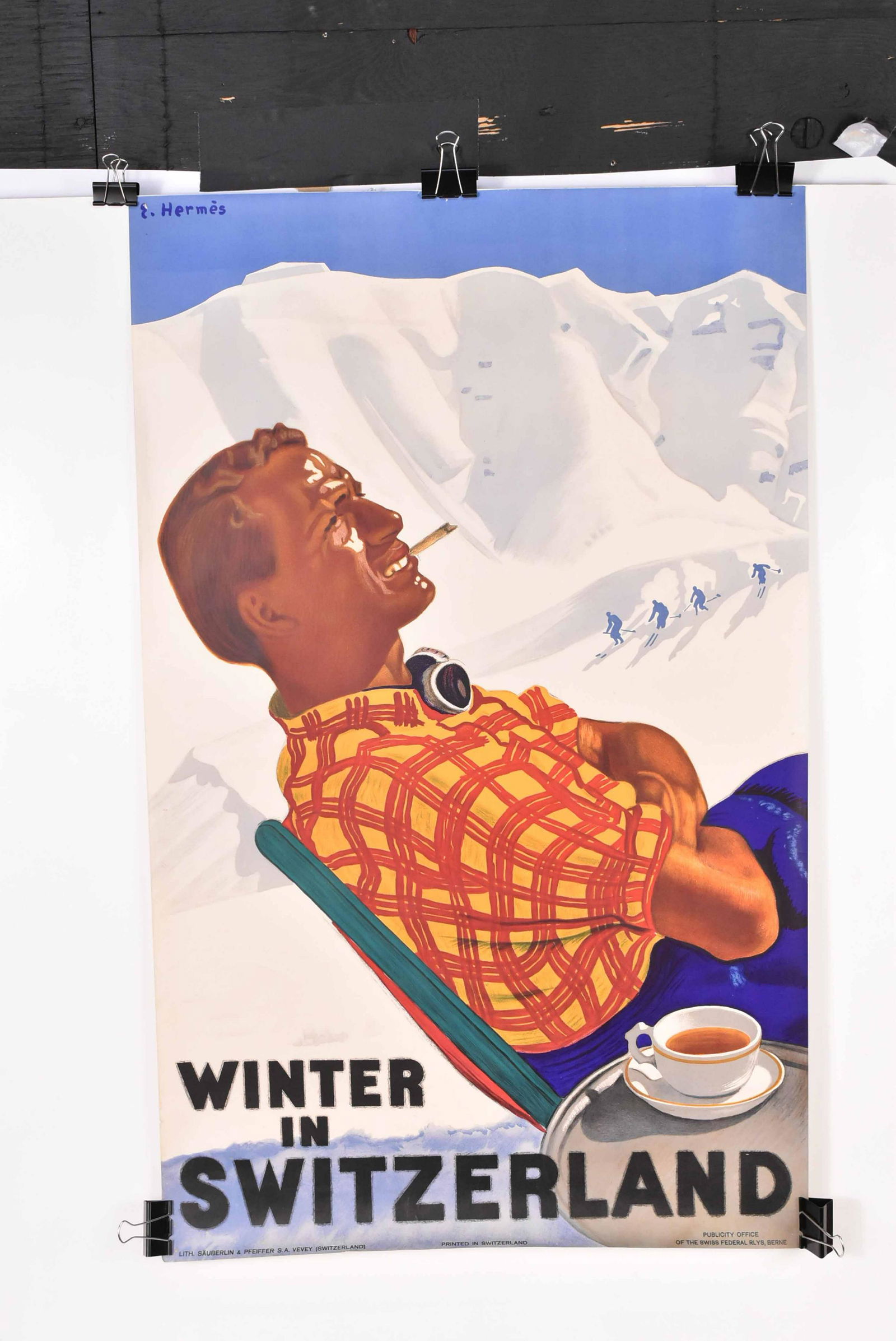 Original Winter in Switzerland Advertising Poster (1 of 8)