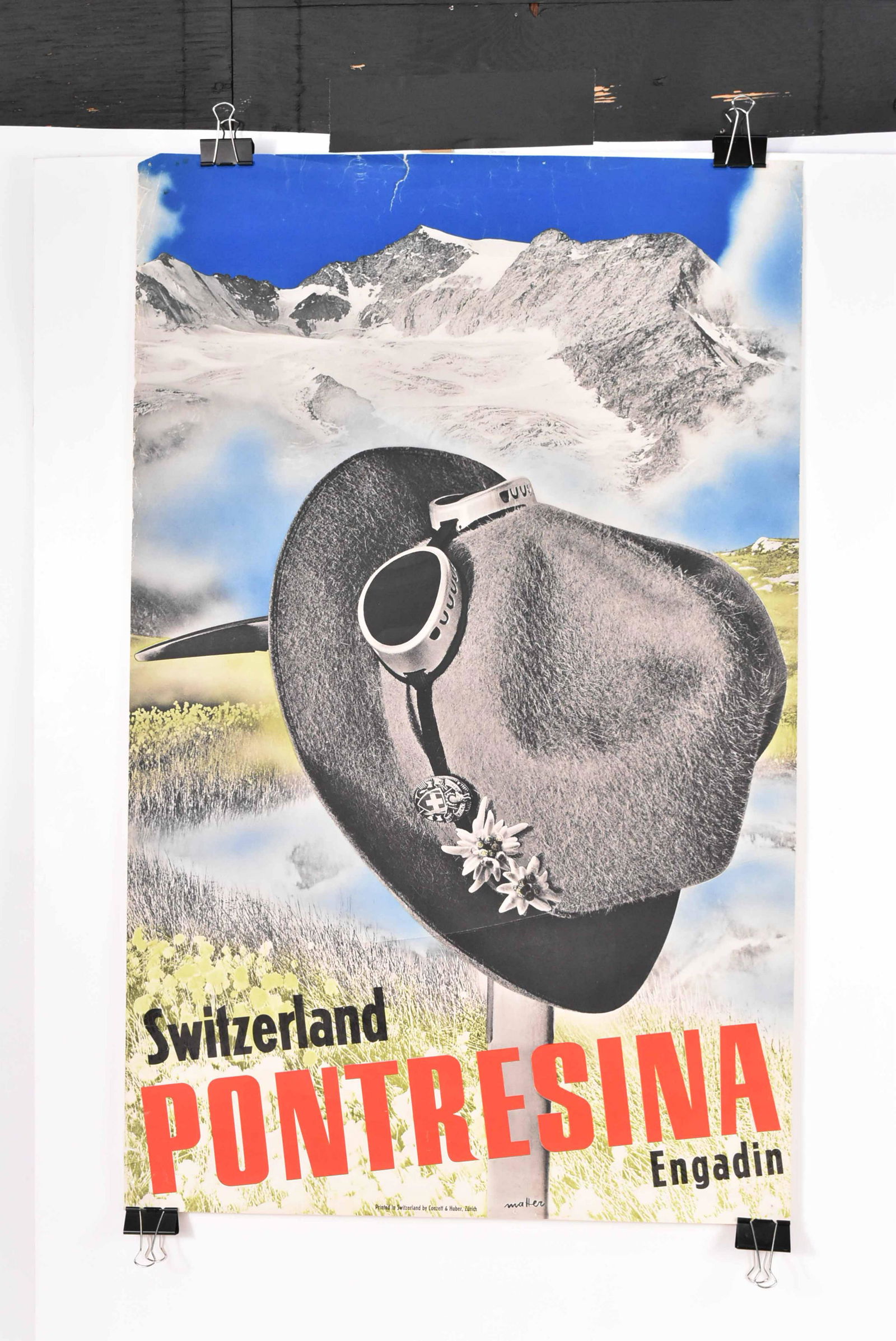 Original Pontresina Swiss Advertising Poster (1 of 6)