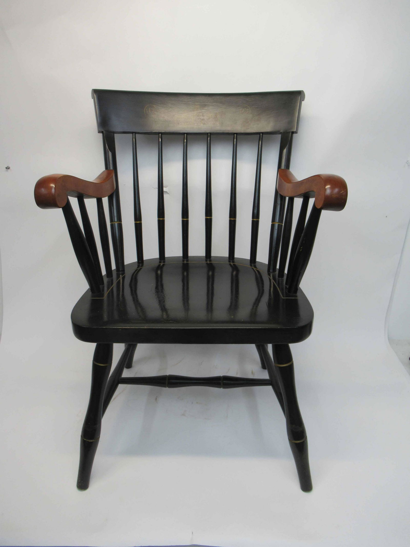 Dartmouth College Armchair: Nichols and Stone Stencil Decorated Dartmouth College Armchair, Used condition.