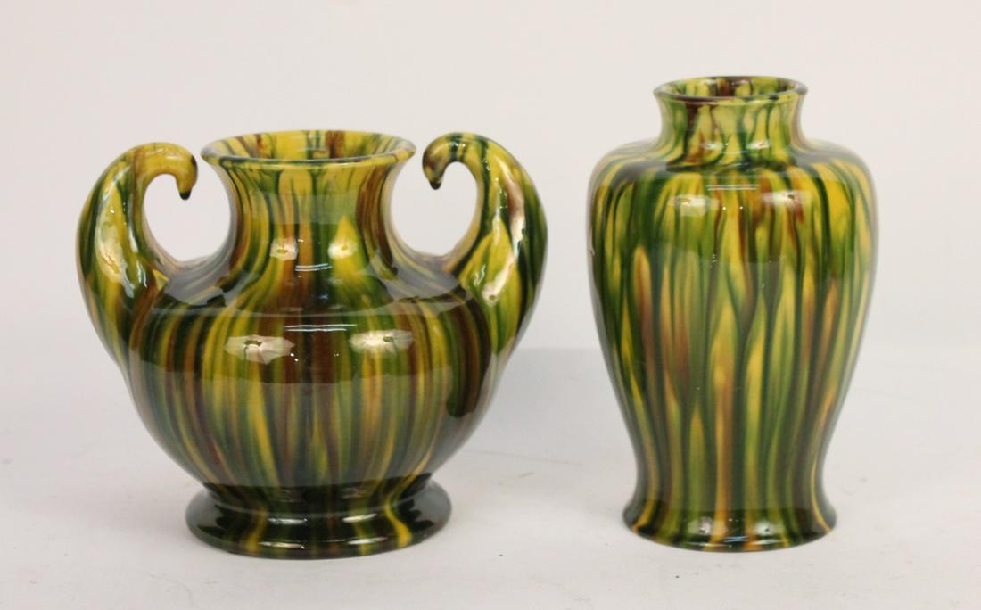 Two Japanese Awaji Art Pottery Vases (1 of 4)