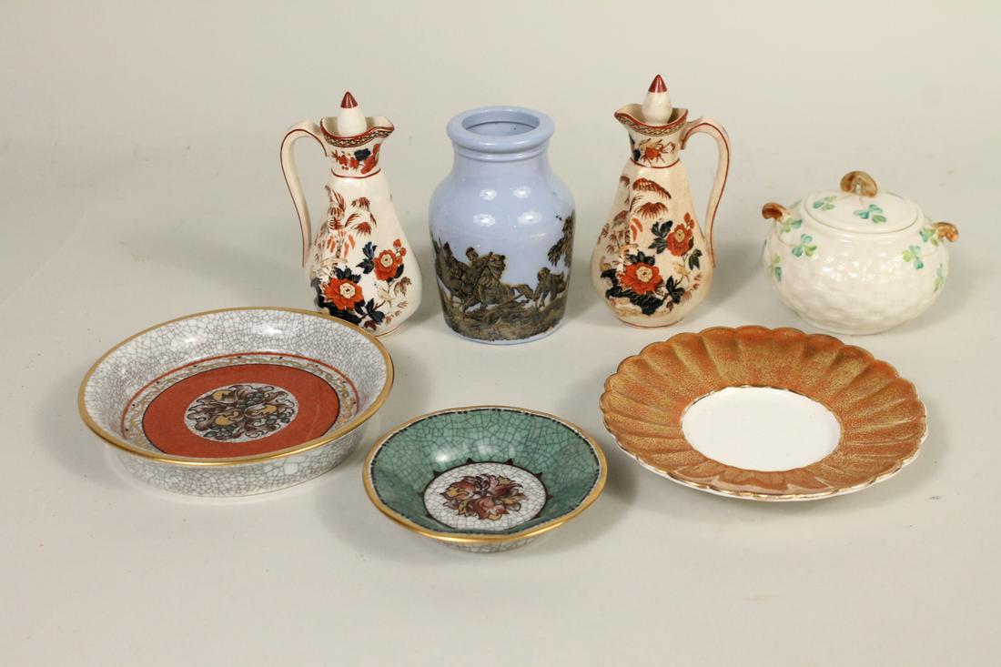 Pair of Wedgwood Imari Style Oil Bottles (1 of 5)