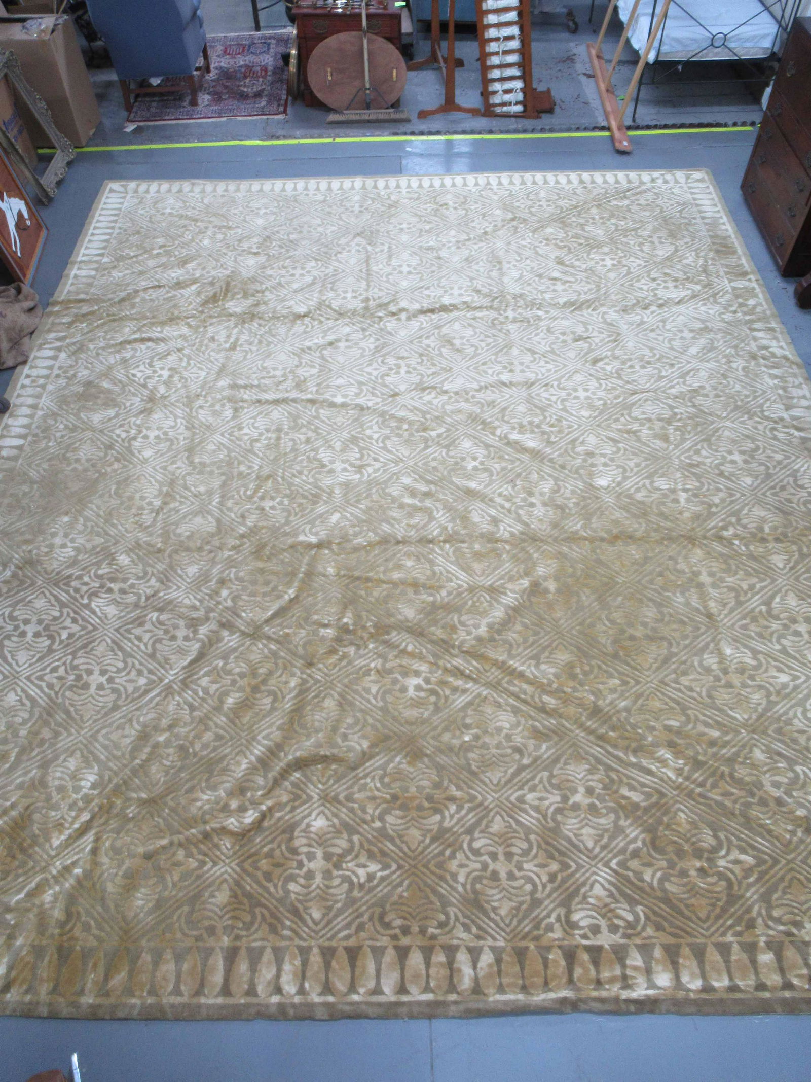 Modern Two Tone Diamond Pattern Rug (1 of 7)
