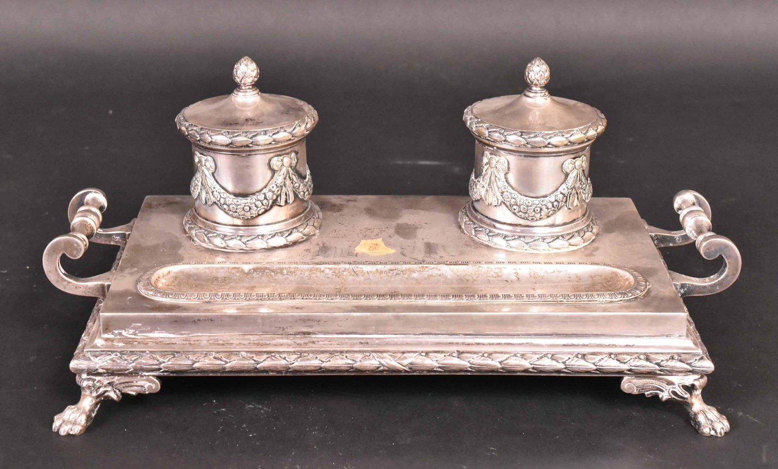 Danish Silver Inkstand, Dragsted, Copenhagen (1 of 8)