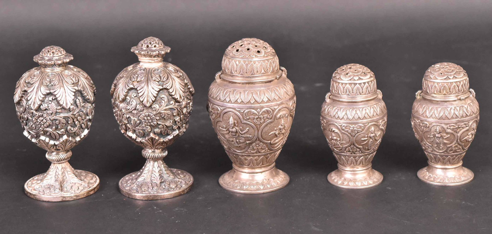 Set of Three Indian Silver Casters (1 of 4)