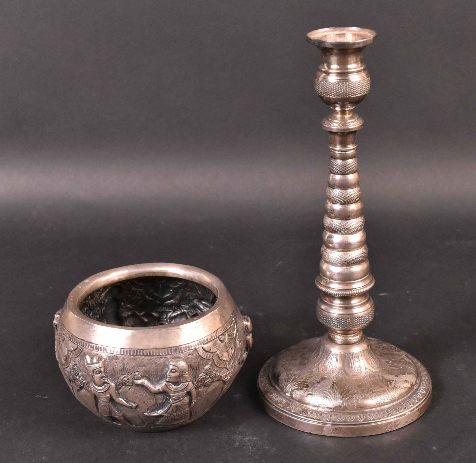 Burmese Silver Bowl in Egyptian Manner (1 of 11)