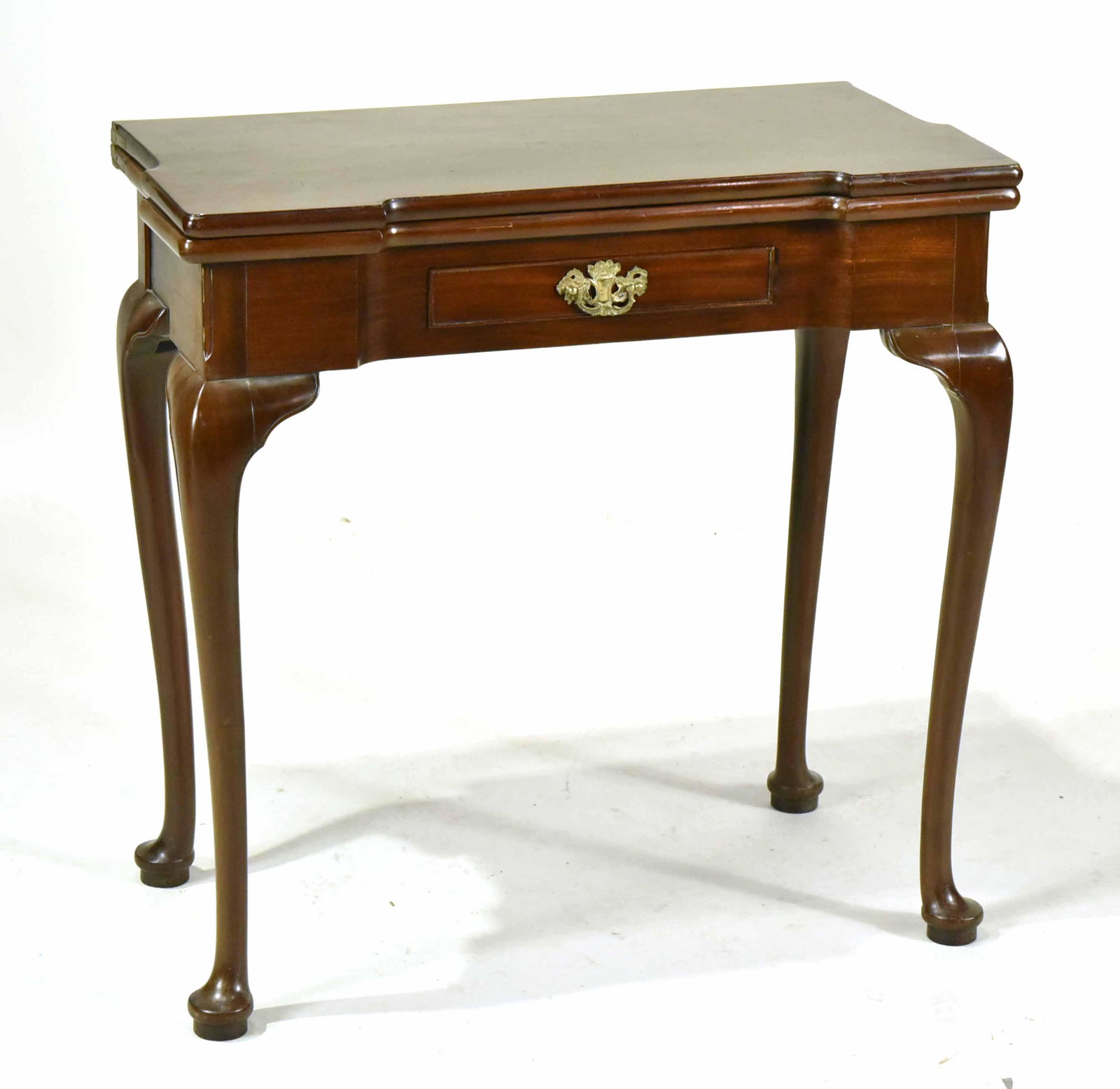 Queen Anne Mahogany Blocked Corner Card Table (1 of 3)