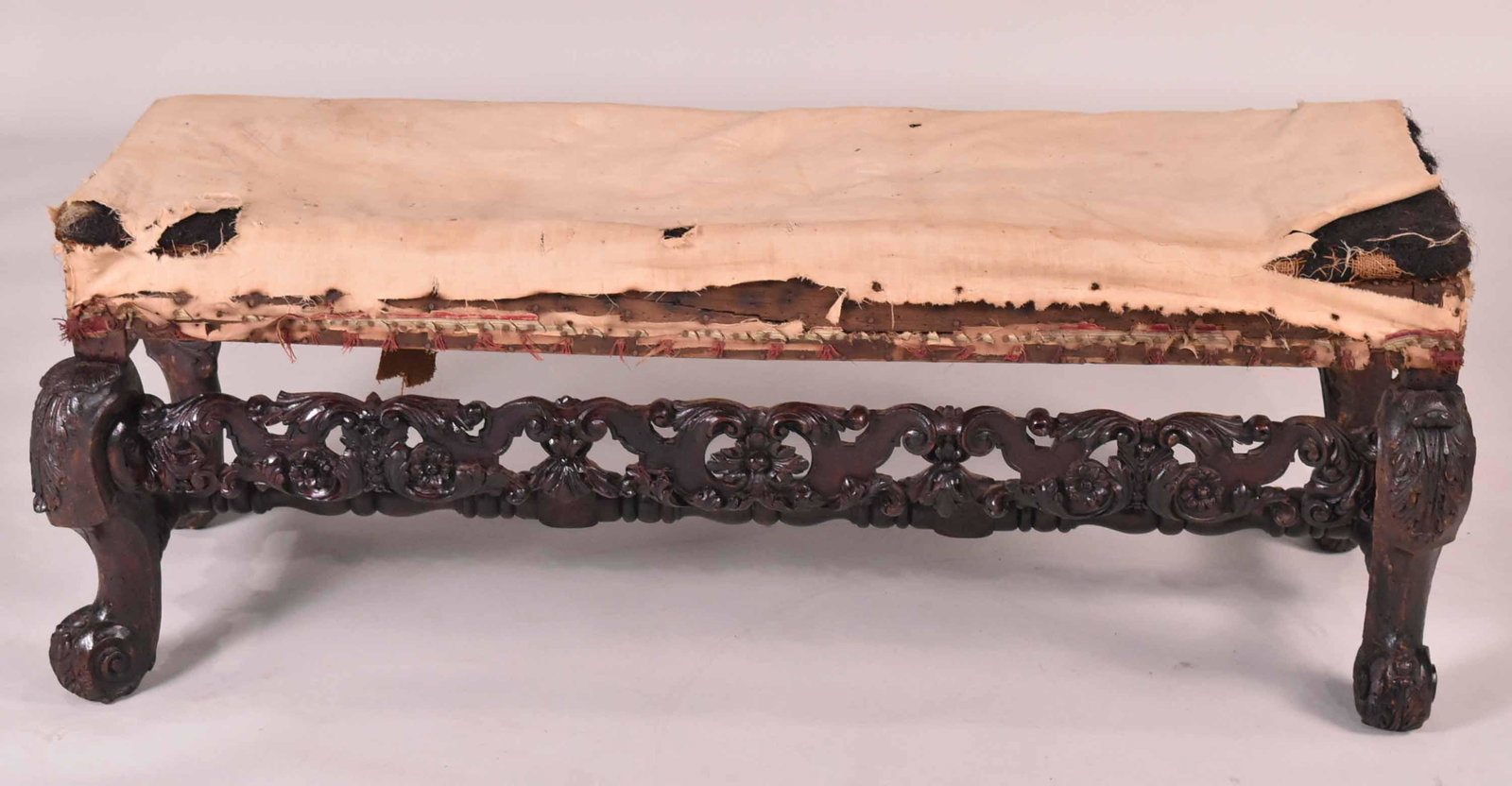 Flemish Baroque Carved Walnut Banquette (1 of 6)