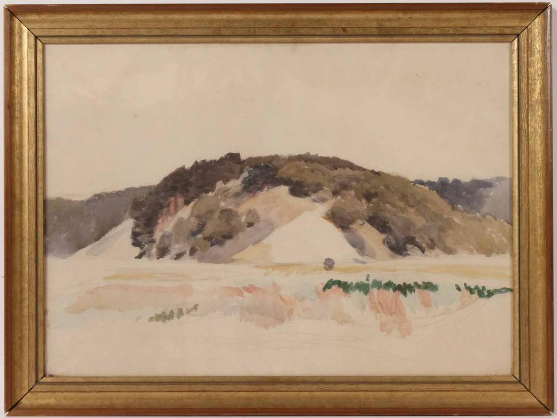 Watercolor on Paper, Cape Cod Dunes, Hopper (1 of 6)