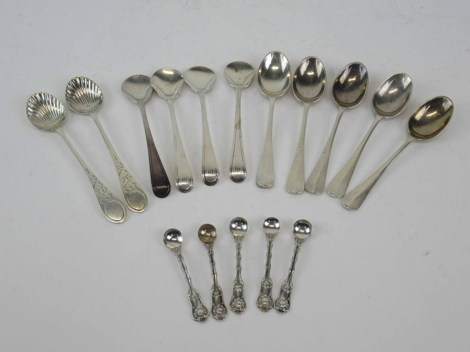 Group of Assorted English Silver Spoons (1 of 5)