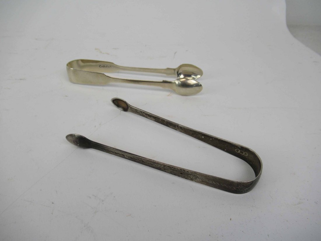 Two English Georgian Silver Sugar Tongs (1 of 5)