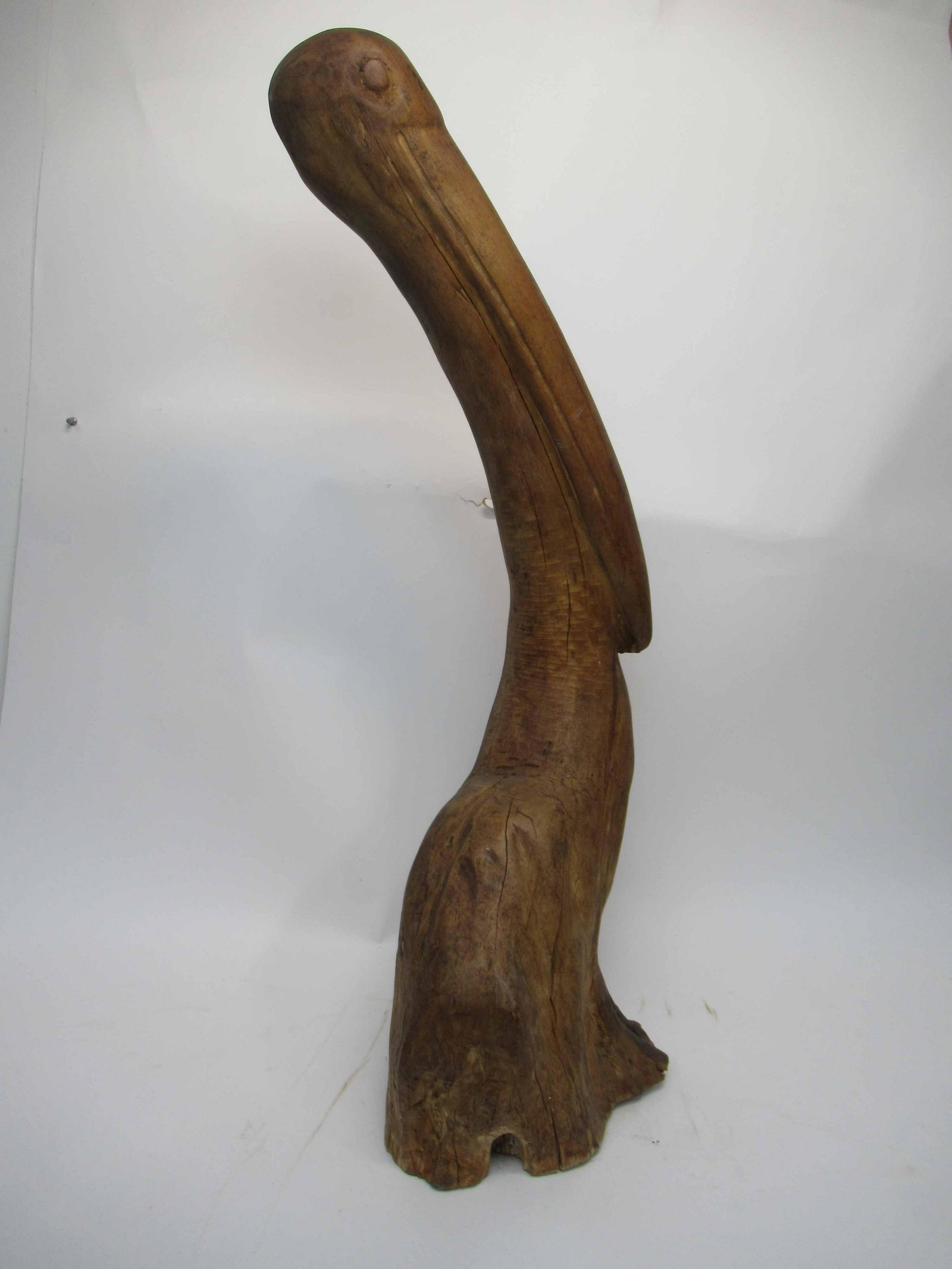 Modern Tree Carving Sculpture of Pelican (1 of 7)